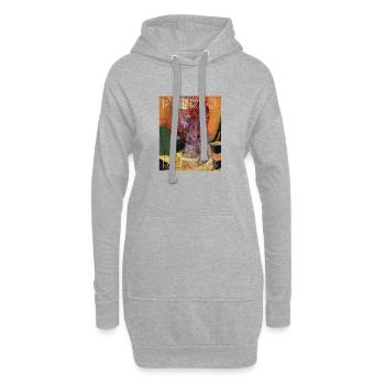 Porto Rico 1987 Rétro Collage - Sweat-shirt à capuche long Femme - gris chiné - Devant