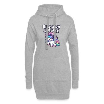 Unicorn VR Chill : Réapparition & Détente - Sweat-shirt à capuche long Femme - gris chiné - Devant