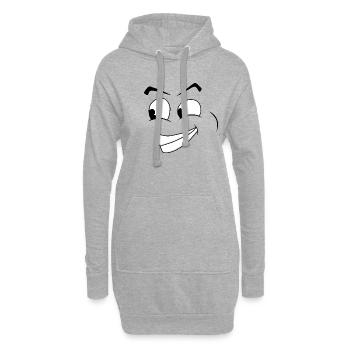 Grinsen - Hoodie-Kleid - Grau meliert - Vorne