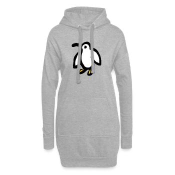 Natur Planet Vogel Pinguin - Hoodie-Kleid - Grau meliert - Vorne