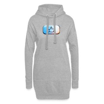 Neon Daumen Hoch Gradient - Hoodie-Kleid - Grau meliert - Vorne