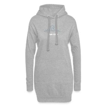 Surfeur de vagues - Sweat-shirt à capuche long Femme - gris chiné - Devant