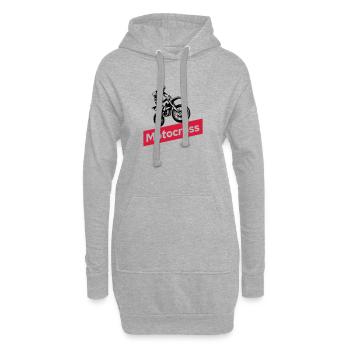 motocross dirt bike - Hoodie-Kleid - Grau meliert - Vorne