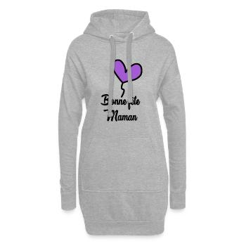 BONNE FÊTE MAMAN. MAMAN. FÊTE DES MÈRES - Sweat-shirt à capuche long Femme - gris chiné - Devant