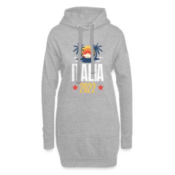 Italia 2022 - Hoodie-Kleid - Grau meliert - Vorne