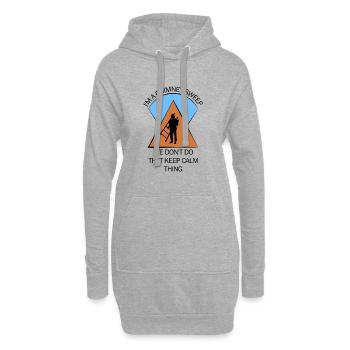 Schornsteinfeger Schlotfeger - Hoodie-Kleid - Grau meliert - Vorne