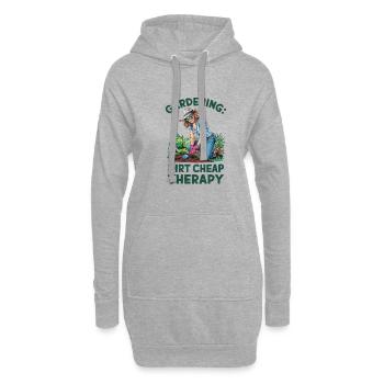 Gartenarbeit Hobbygärtner Gärtnerin Gärtner Garten - Hoodie-Kleid - Grau meliert - Vorne