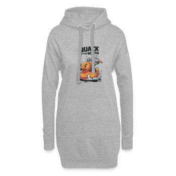 Wikinger-Krieger reitet Gummiente für Männer - Hoodie-Kleid - Grau meliert - Vorne