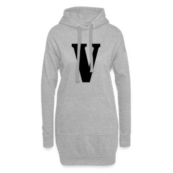 V - Hoodie-Kleid - Grau meliert - Vorne