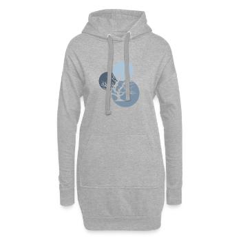 Botanisch Pflanzenkunde Blumen - Hoodie-Kleid - Grau meliert - Vorne