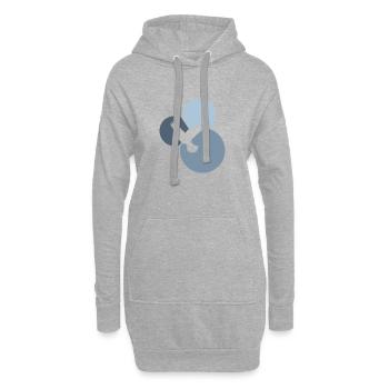 Fliegen Birds Flügel - Hoodie-Kleid - Grau meliert - Vorne