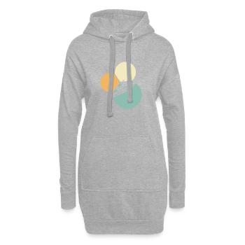Sports nautiques Jet ski nautique - Sweat-shirt à capuche long Femme - gris chiné - Devant