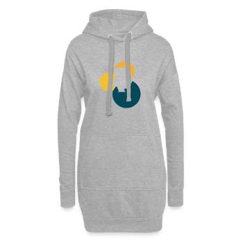 Soul Afro Groove des années 70 - Sweat-shirt à capuche long Femme - gris chiné - Devant