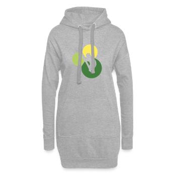 Faul Chill Schlafen - Hoodie-Kleid - Grau meliert - Vorne