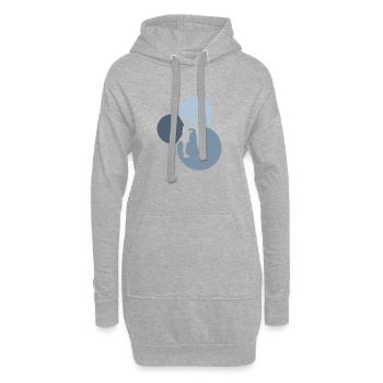 Grundschule Lernen - Hoodie-Kleid - Grau meliert - Vorne