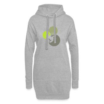Repos paresseux - Sweat-shirt à capuche long Femme - gris chiné - Devant