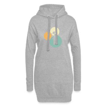 Flower Bouquet Flower Power - Sweat-shirt à capuche long Femme - gris chiné - Devant