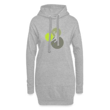 Règles du sac de tournoi - Sweat-shirt à capuche long Femme - gris chiné - Devant