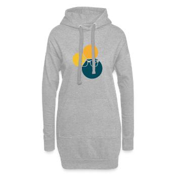 Buch Lesen - Hoodie-Kleid - Grau meliert - Vorne