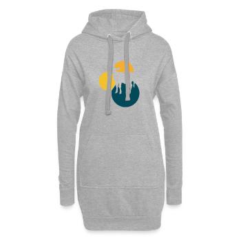 Vegan Animal Rights Veganerin - Hoodie-Kleid - Grau meliert - Vorne