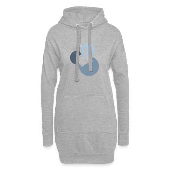 Juge - Sweat-shirt à capuche long Femme - gris chiné - Devant