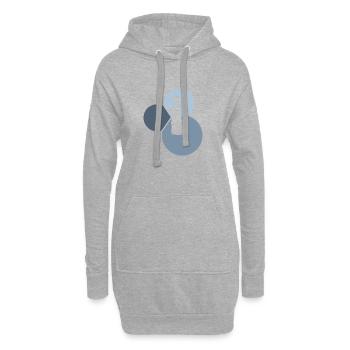 Livre de roman Bookworm - Sweat-shirt à capuche long Femme - gris chiné - Devant
