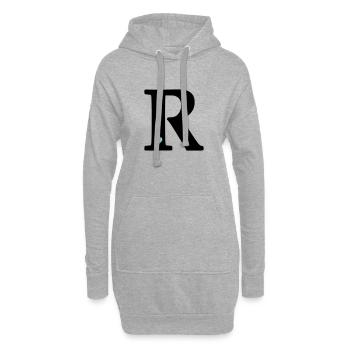 Buchstabe R Anfangsbuchstabe - Hoodie-Kleid - Grau meliert - Vorne