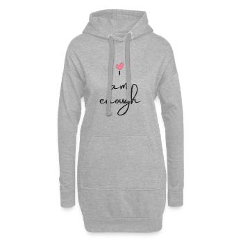 I am enough - schwarz - Hoodie-Kleid - Grau meliert - Vorne
