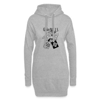 GinGle Bells Cube - Sweat-shirt à capuche long Femme - gris chiné - Devant