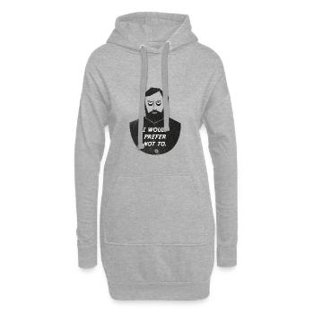 Slavoj Zizek - I would prefer not to - Hoodie-Kleid - Grau meliert - Vorne