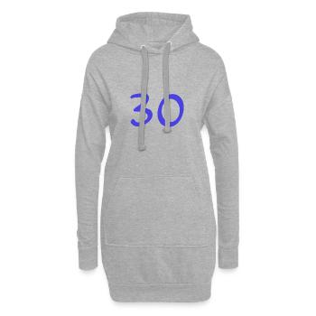 ANNIVERSAIRE. HAPPY BIRTHDAY. JOYEUX ANNIVERSAIRE. - Sweat-shirt à capuche long Femme - gris chiné - Devant