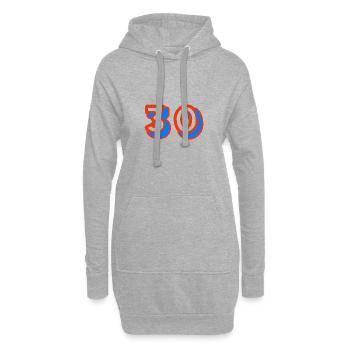 HAPPY BIRTHDAY. JOYEUX ANNIVERSAIRE. ANNIVERSAIRE. - Sweat-shirt à capuche long Femme - gris chiné - Devant