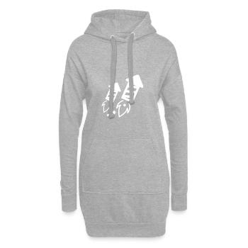 Feuerwerk Feuerwerkskörper Böller Raketen Neujahr - Hoodie-Kleid - Grau meliert - Vorne