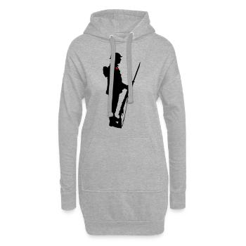 Soldat WW1 - Hoodie-Kleid - Grau meliert - Vorne