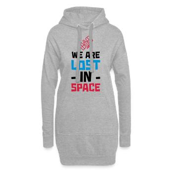 NOUS AVONS UN ESPACE SPATIAL - Sweat-shirt à capuche long Femme - gris chiné - Devant