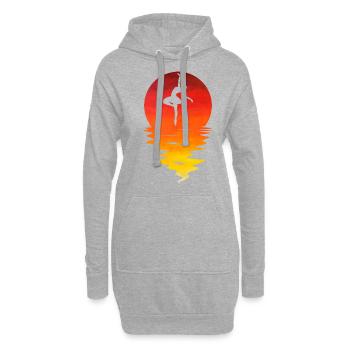 Ballet Graphic Ballerina Dance Course Dancer Point - Hoodie-Kleid - Grau meliert - Vorne