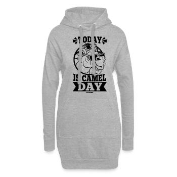 Today Is Camel Day - Hoodie-Kleid - Grau meliert - Vorne