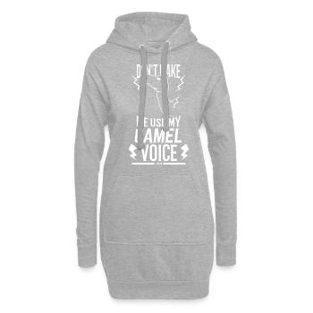 Don't Make Me Use My Camel Voice - Hoodie-Kleid - Grau meliert - Vorne