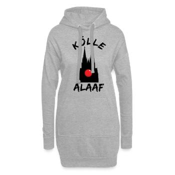Karneval Kölle Alaaf am Kölner Dom - Hoodie-Kleid - Grau meliert - Vorne