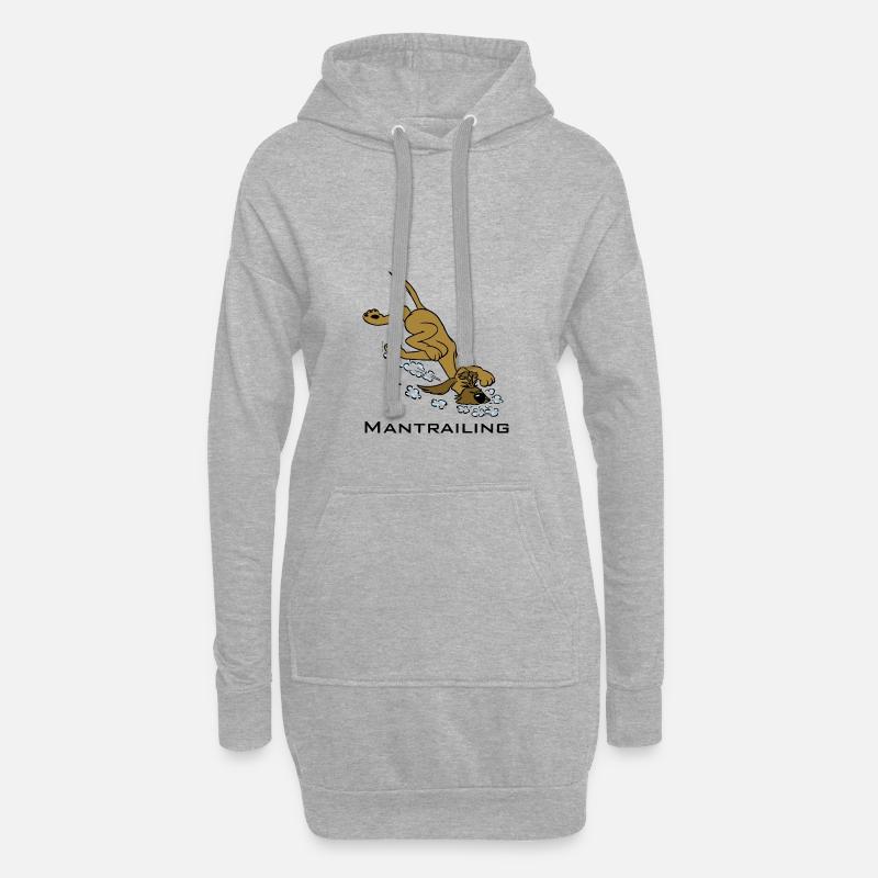 Mantrailing - Hoodie-Kleid - Grau meliert