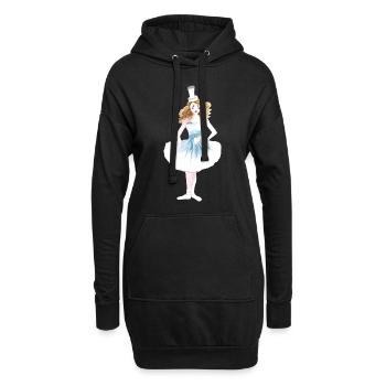 Zirkus Clown Tänzerin - Hoodie-Kleid - Schwarz - Vorne