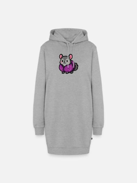 Chinchi-Kohl - Hoodie-Kleid - Grau meliert