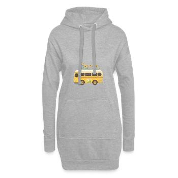 Charmante Bus Reise 5 - Hoodie-Kleid - Grau meliert - Vorne