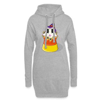 SÜSSE NACHT - Hoodie-Kleid - Grau meliert - Vorne