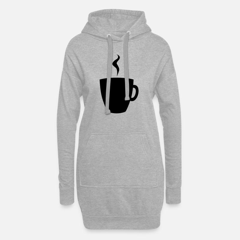 *coffee - Hoodie-Kleid - Grau meliert