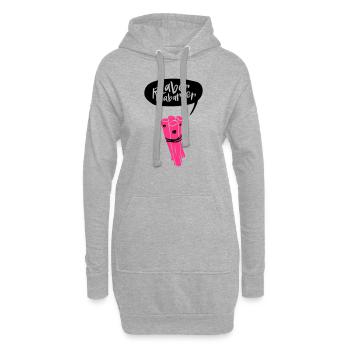 Laberrhabarber - Hoodie-Kleid - Grau meliert - Vorne