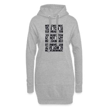 Kommunikation schwarz sixnineline - Hoodie-Kleid - Grau meliert - Vorne