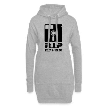 5,25 pouces Reste disquette dans la paix RIP mort - Sweat-shirt à capuche long Femme - gris chiné - Devant