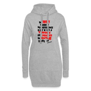 Theorie und Praxis - Hoodie-Kleid - Grau meliert - Vorne