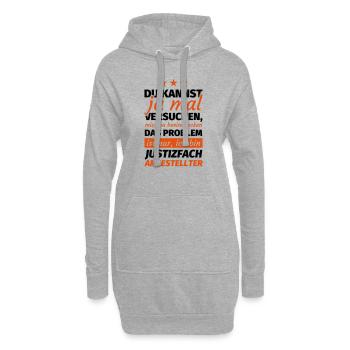 Justizfachangestellter Geschenk - Hoodie-Kleid - Grau meliert - Vorne